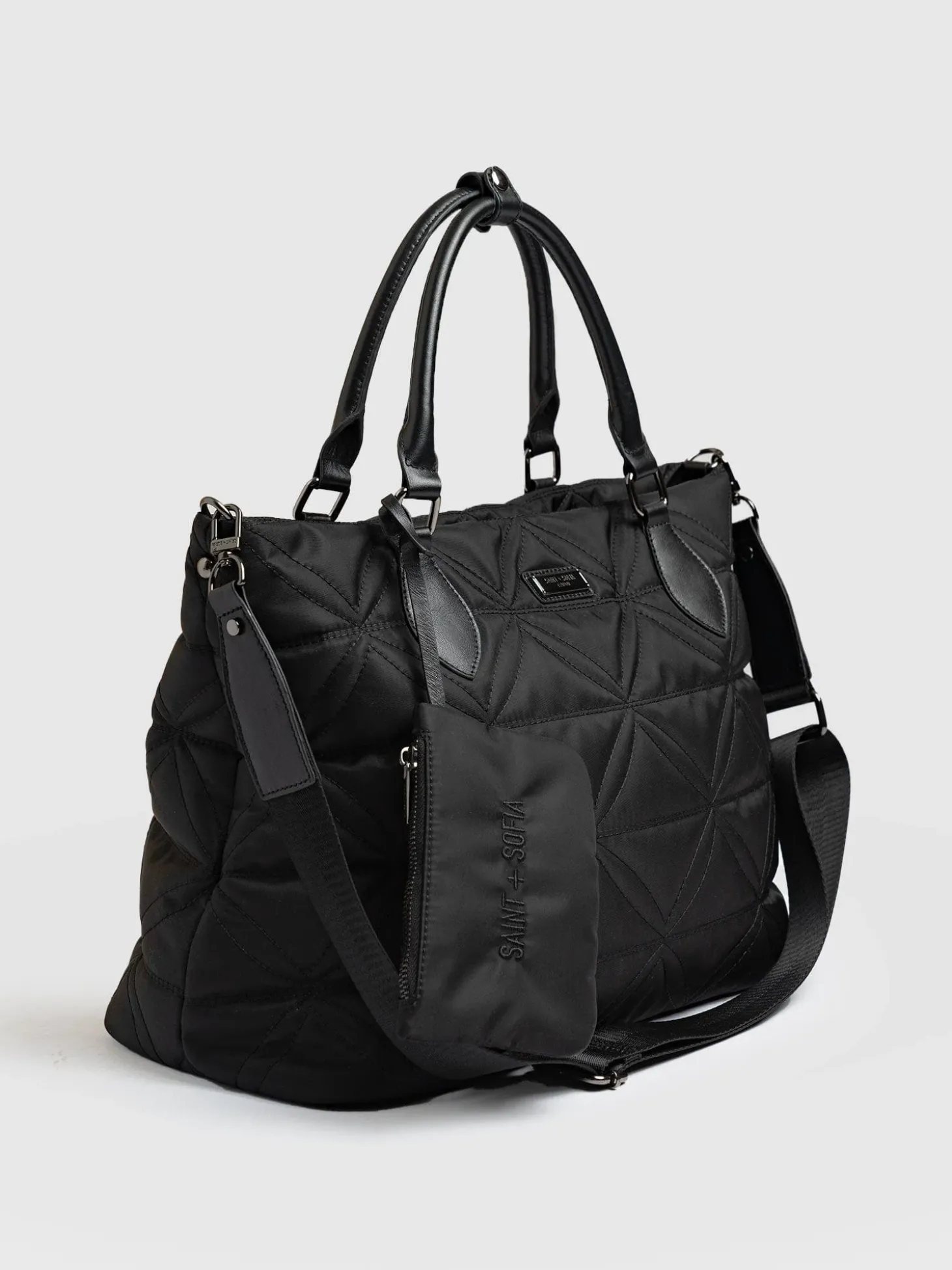 Quilted Selene Shopper Bag - Black