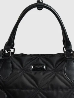 Quilted Selene Shopper Bag - Black
