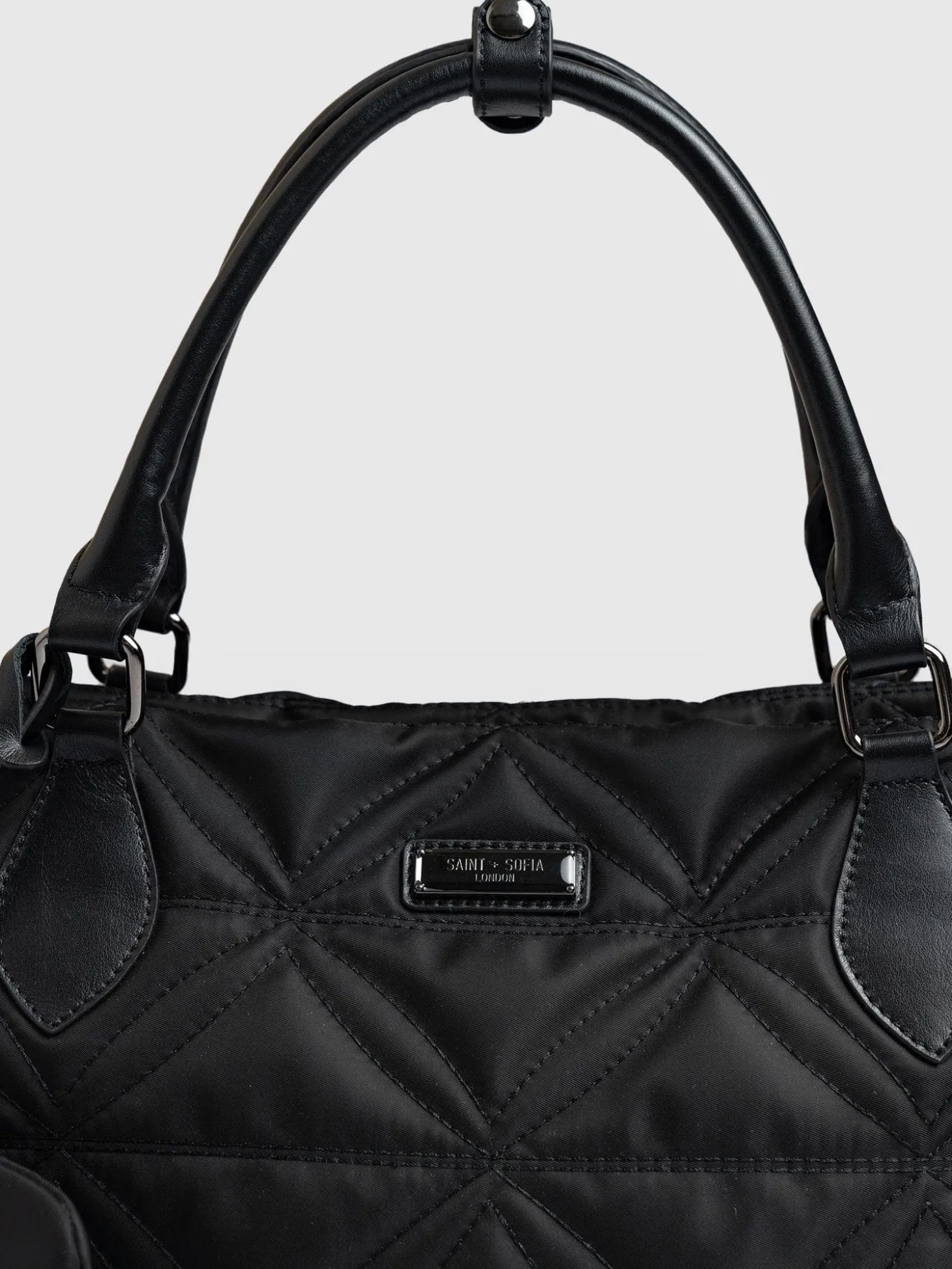 Quilted Selene Shopper Bag - Black
