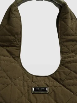 Quilted Stella Shoulder Tote Bag - Khaki