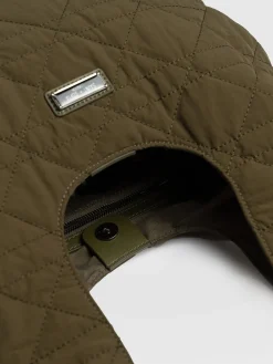 Quilted Stella Shoulder Tote Bag - Khaki