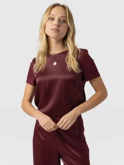 Rayner Contrast Tee - Maroon