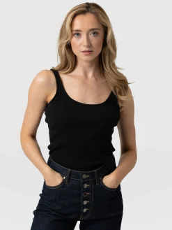 Rib Cami - Black