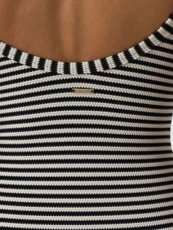 Riley Cross Front Swimsuit - Stripe