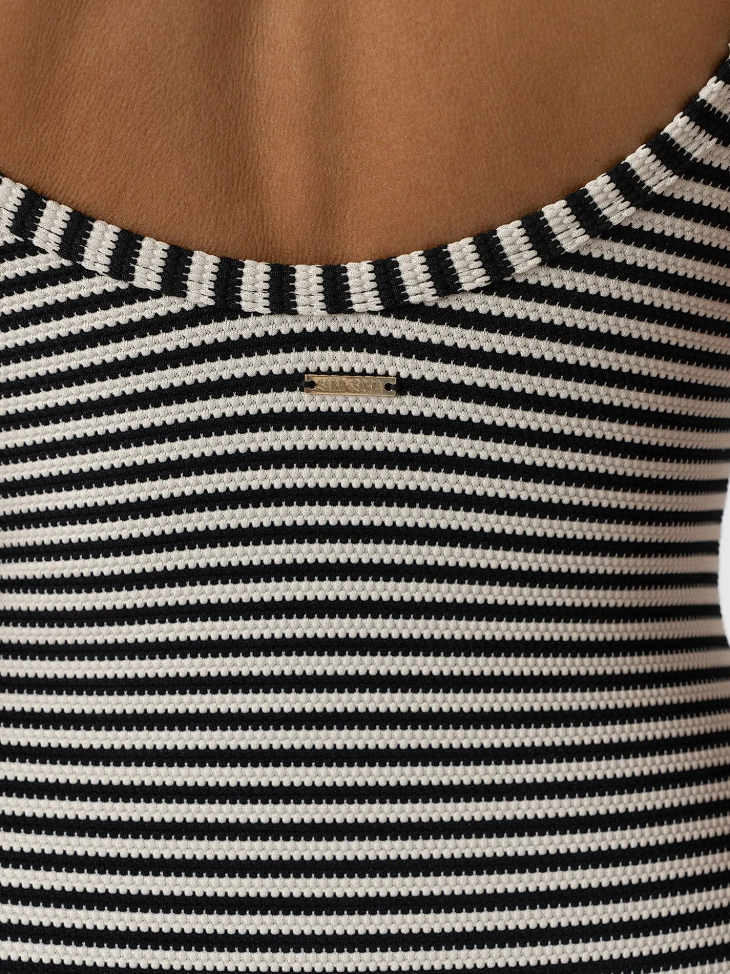 Riley Cross Front Swimsuit - Stripe