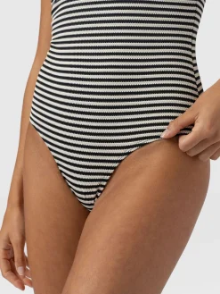Riley Cross Front Swimsuit - Stripe