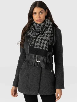 Rock Houndstooth Scarf - Black/Grey