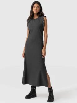 Rowan Dress - Charcoal Eyelet