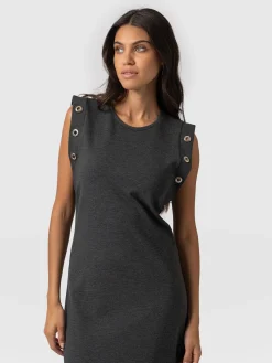 Rowan Dress - Charcoal Eyelet