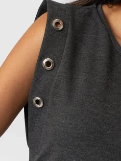 Rowan Dress - Charcoal Eyelet