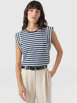 Rowan Tee - Navy Stripe