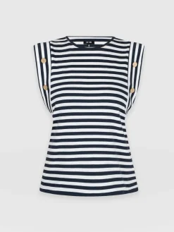 Rowan Tee - Navy Stripe