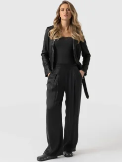 Rowan Wide Leg Pant - Black