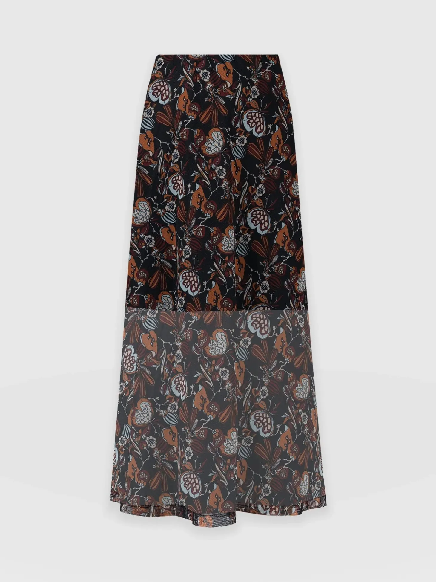 Runway Mesh Skirt - 70's Paisley