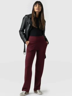 Runway Pant - Burgundy