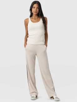 Runway Pant - Light Beige Stripe