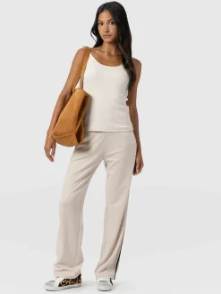 Runway Pant - Light Beige Stripe