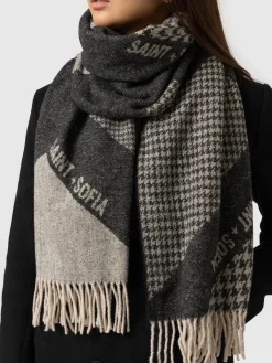 Saint + Sofia Scarf - Black/Grey
