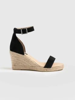 Serena Espadrille Wedges - Black