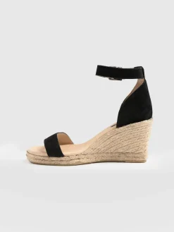 Serena Espadrille Wedges - Black
