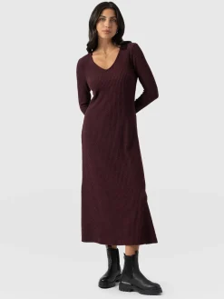 Sienna Dress - Burgundy