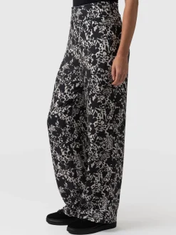 Sienna High Waisted Pant - Black Cream Floral