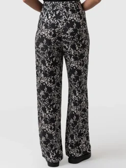Sienna High Waisted Pant - Black Cream Floral
