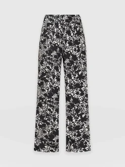 Sienna High Waisted Pant - Black Cream Floral