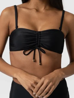 Skye Bandeau Bikini Top - Black