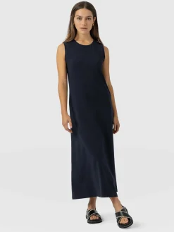 Sleeveless Runway Maxi Dress - Navy