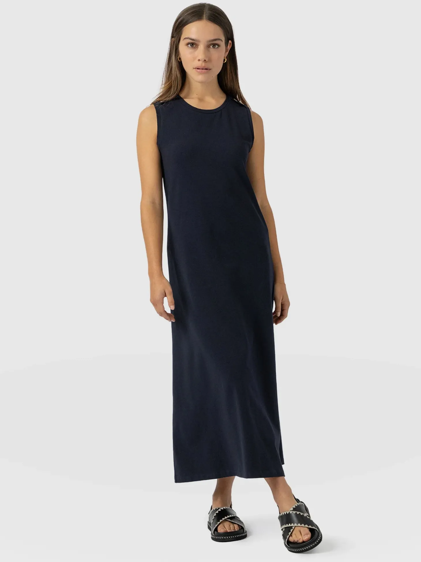 Sleeveless Runway Maxi Dress - Navy