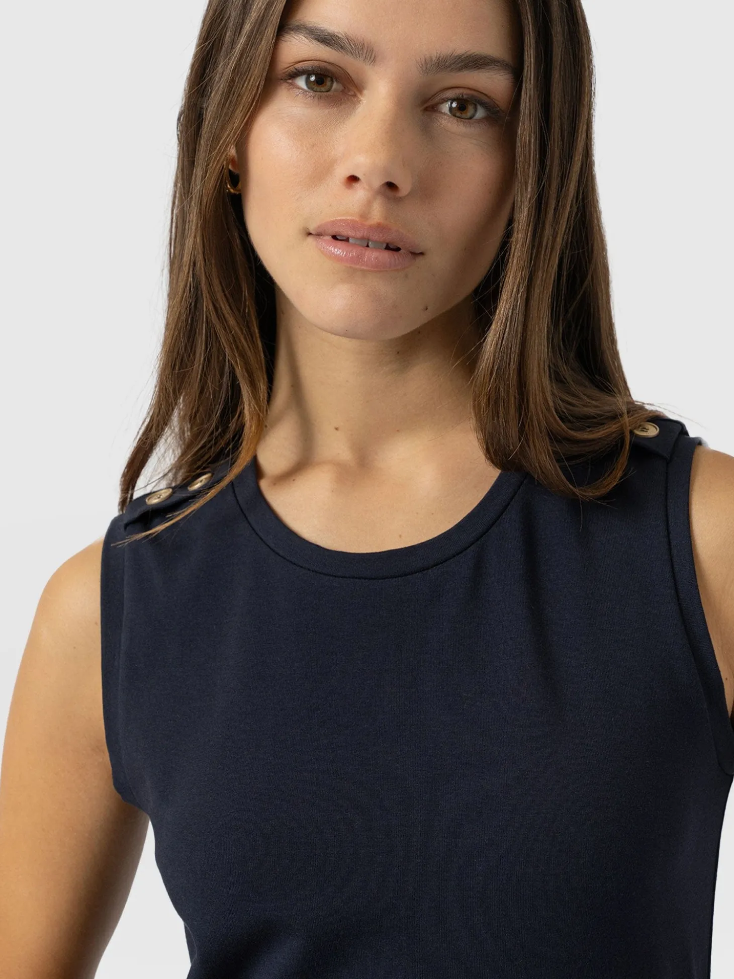 Sleeveless Runway Maxi Dress - Navy