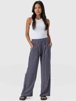 Sloane Pant - Navy Stripe