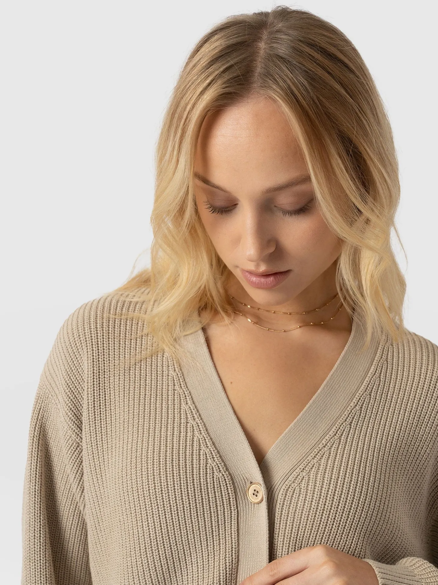 Soho Crop Cardigan - Beige