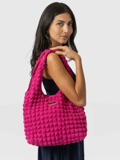 Soho Shoulder Tote Bag - Fuchsia Pink