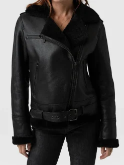 Spitfire Shearling Jacket - Black