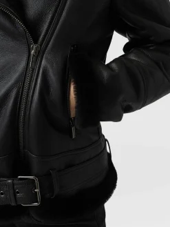 Spitfire Shearling Jacket - Black