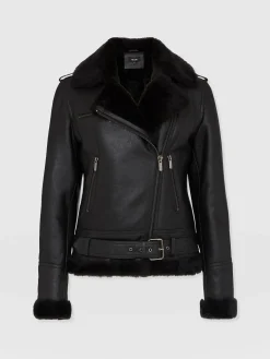 Spitfire Shearling Jacket - Black