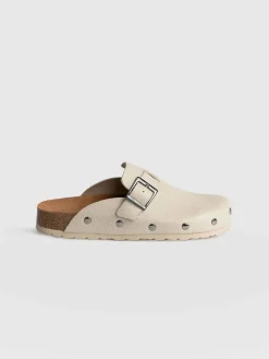 Studded Clogs - Cream