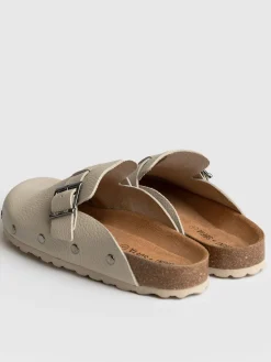 Studded Clogs - Cream