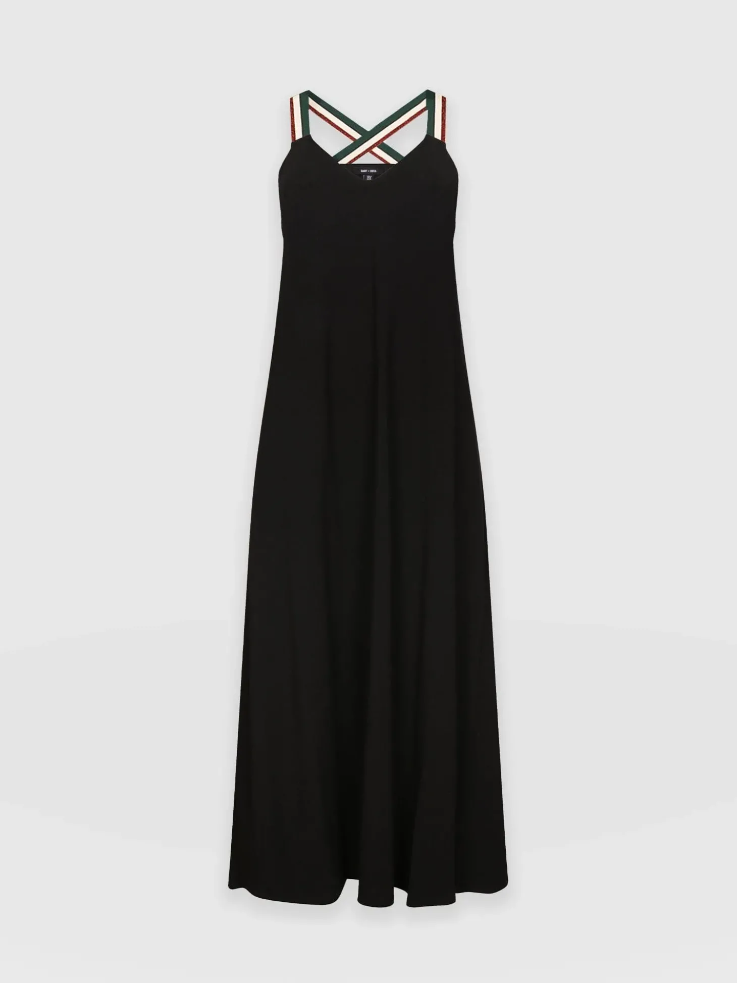 Sunset Dress Black - Red Lurex