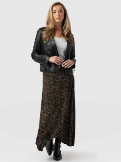 Sutton Skirt - Ditsy Leopard