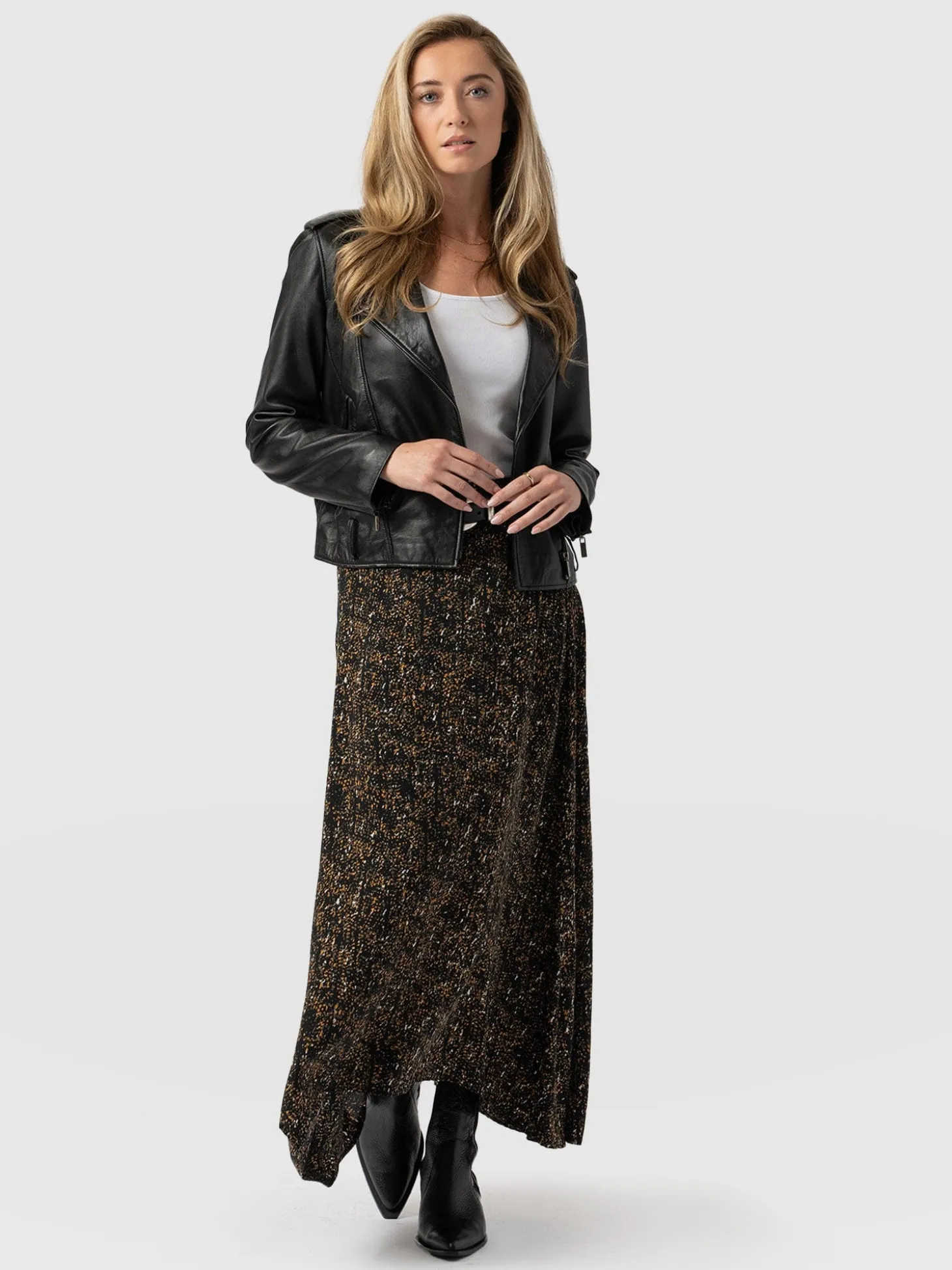 Sutton Skirt - Ditsy Leopard