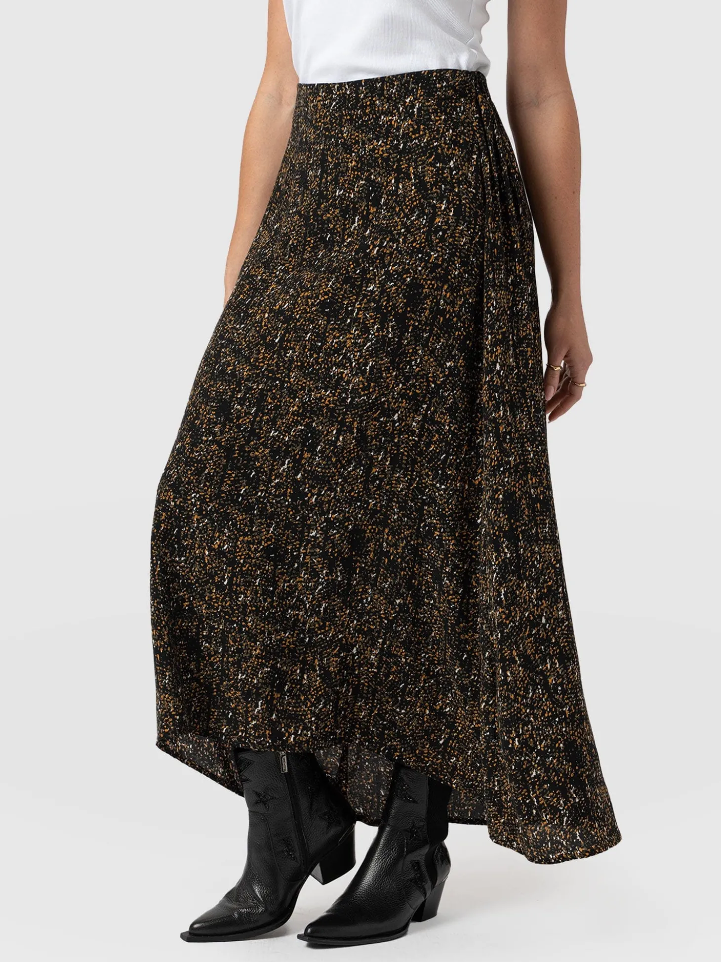 Sutton Skirt - Ditsy Leopard