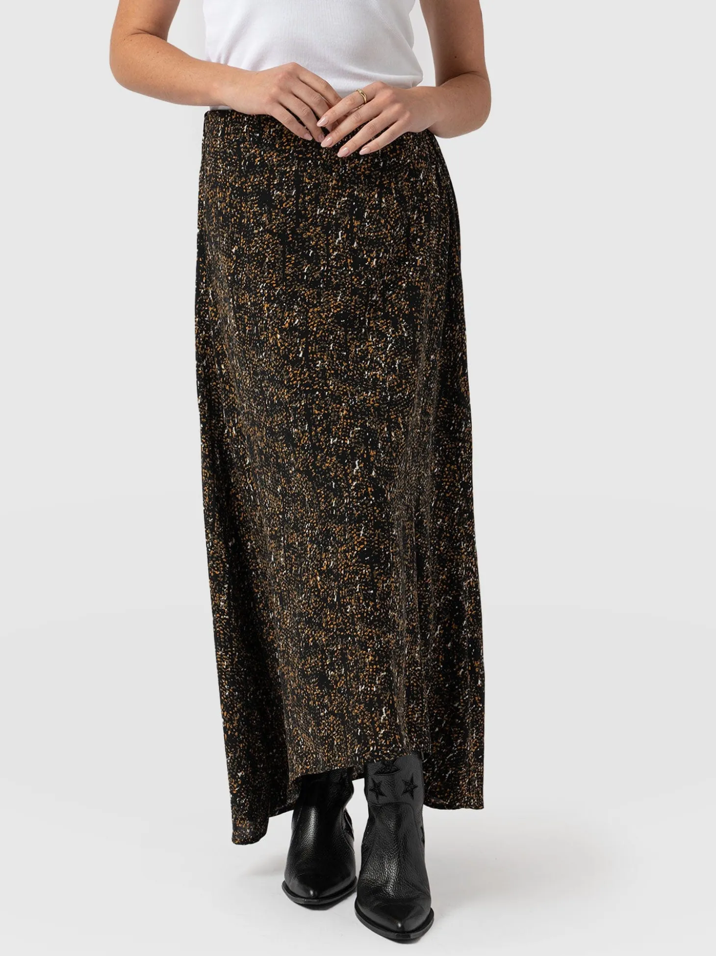 Sutton Skirt - Ditsy Leopard