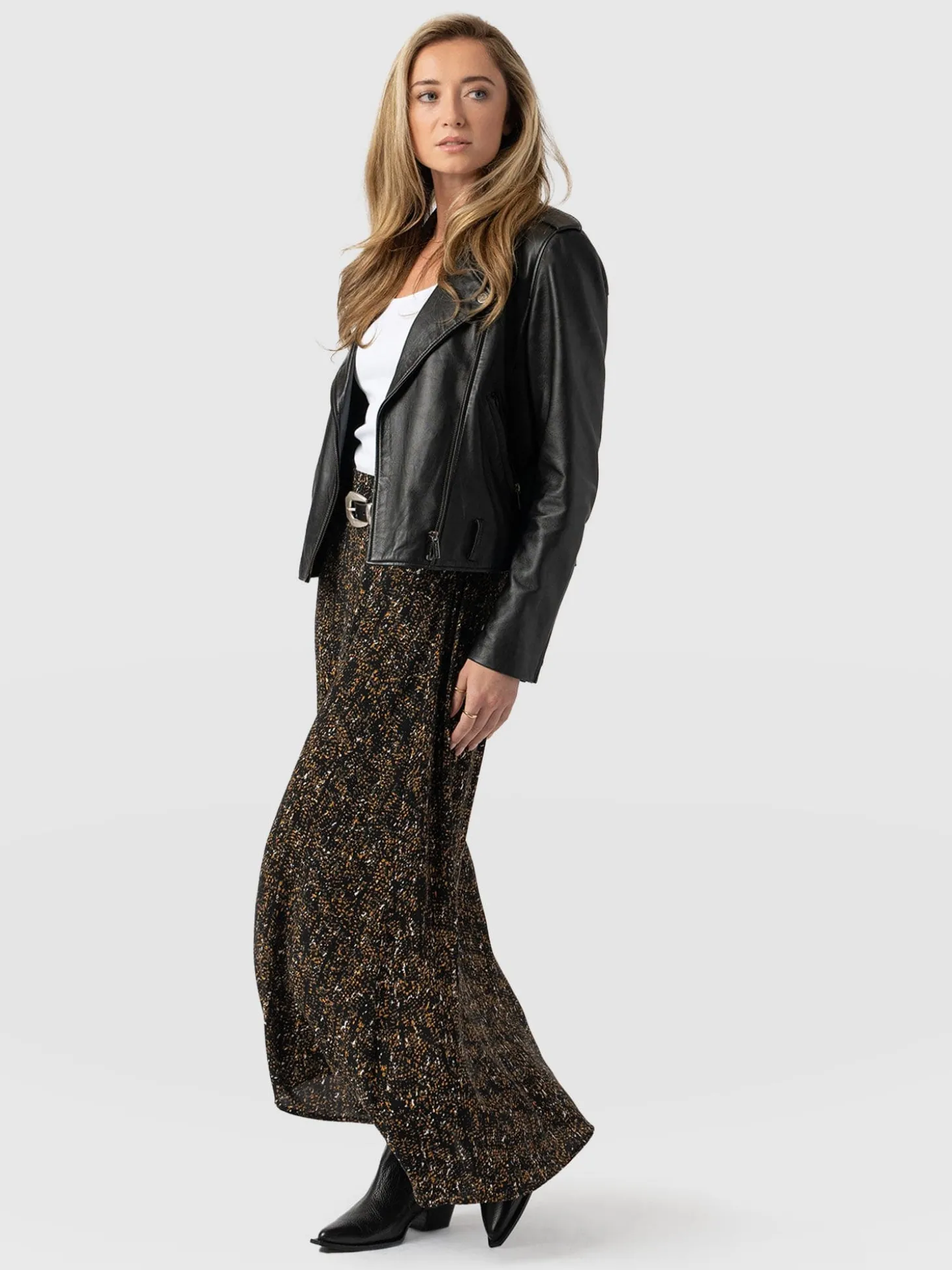 Sutton Skirt - Ditsy Leopard