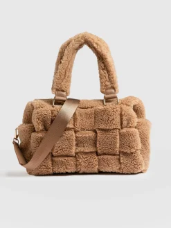 Teddy Woven Duffle Bag - Caramel