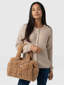 Teddy Woven Duffle Bag - Caramel