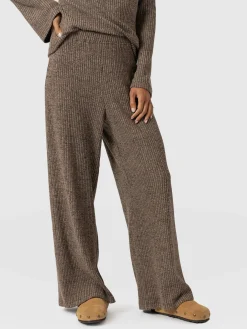 Victory Rib Wide Leg Pant - Beige