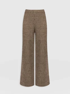 Victory Rib Wide Leg Pant - Beige